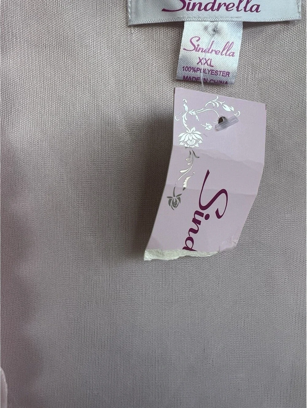 Sindrell Light Pink Polyester Sheer New Robe Size XXL